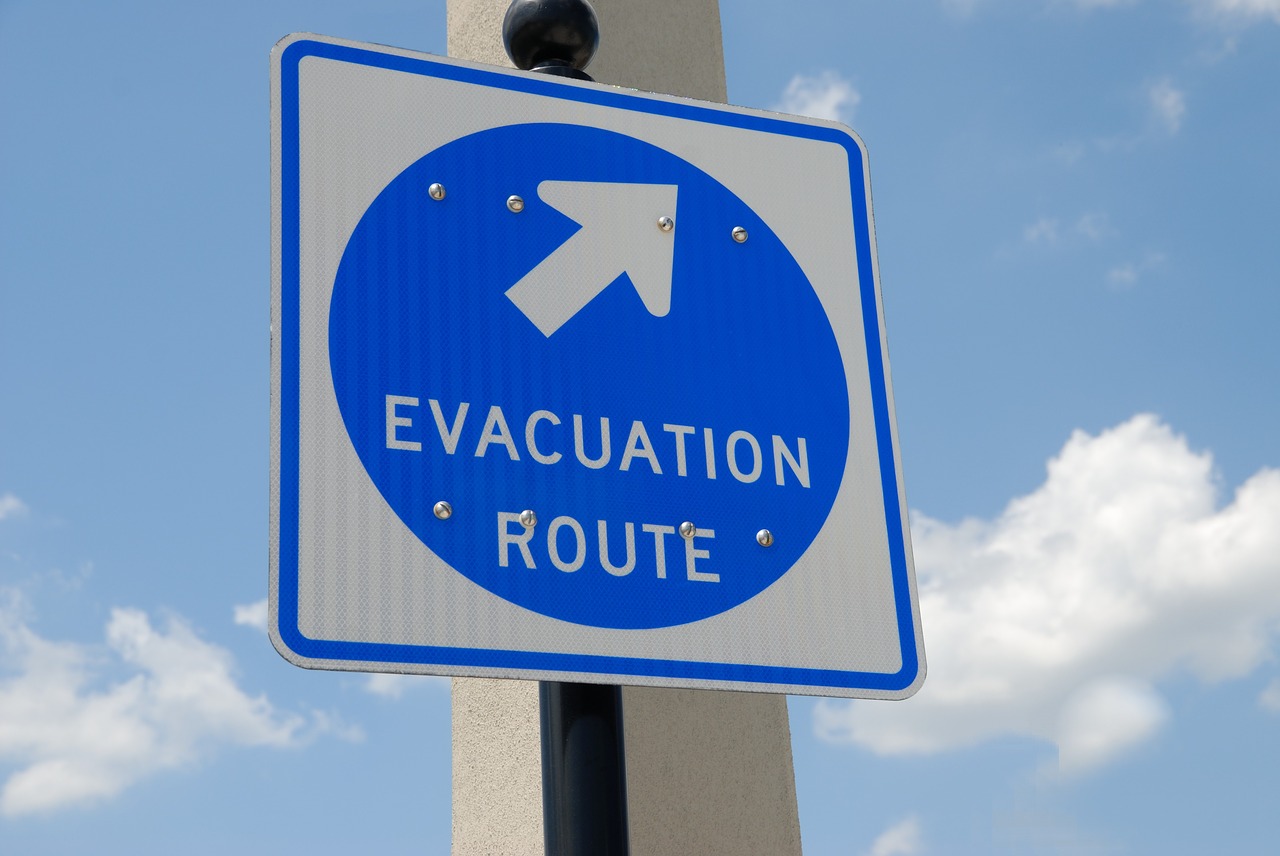 Emerrgency Evacuation Route Sign